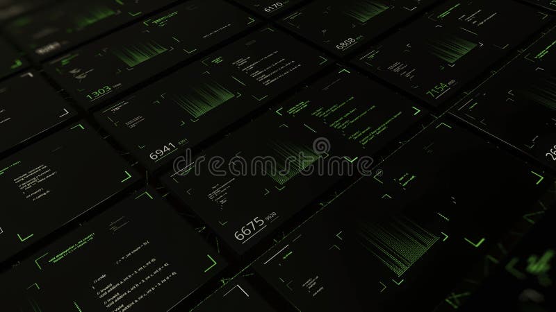 计算机数据的高科技触控图形. 动画. 计算机数据和计算的未来技术 免版税图库摄影
