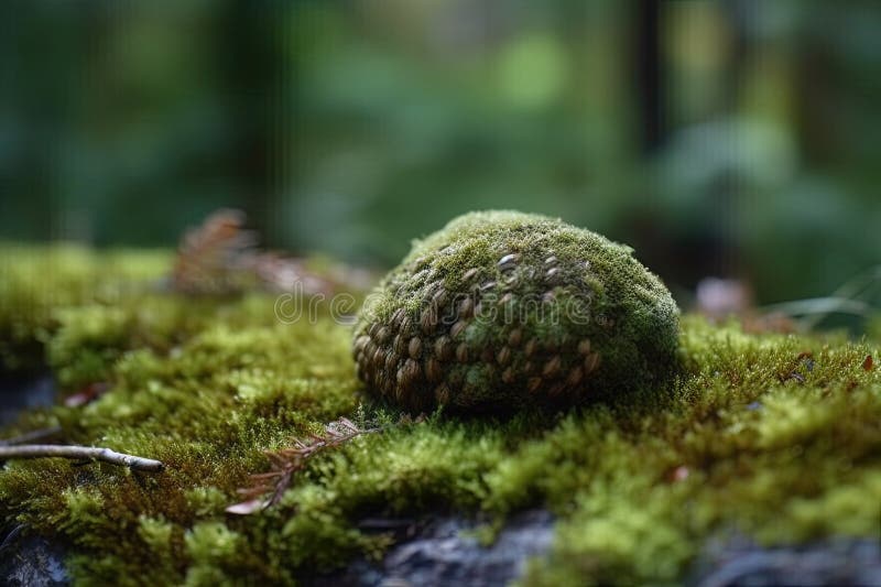 设计您的空间副本背景自然近背景森林模糊的苔藓绿色覆盖的石头 皇族释放例证