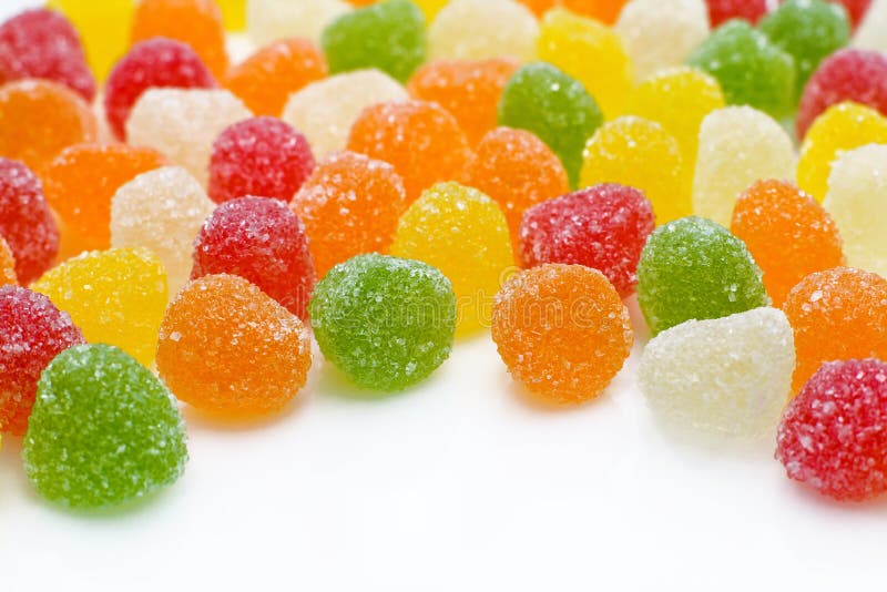 多彩果冻的细节 库存图片
