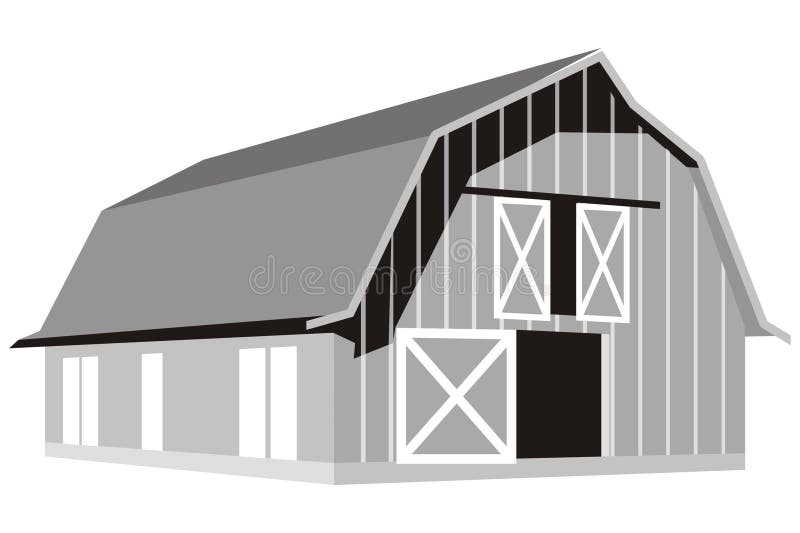 Art illustration of a barn. Art illustration of a barn