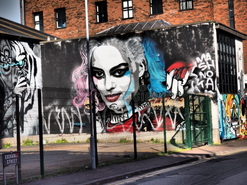 贝尔法斯特和平墙壁壁画2018年 免版税库存图片