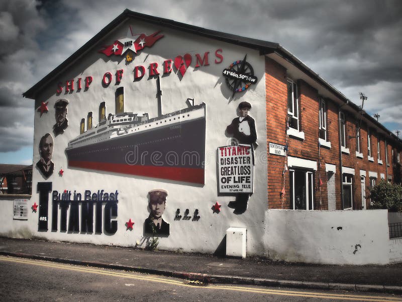 贝尔法斯特和平墙壁画2018 图库摄影
