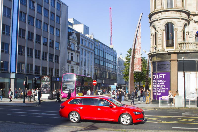贝尔法斯特皇家大道交口街景 库存图片