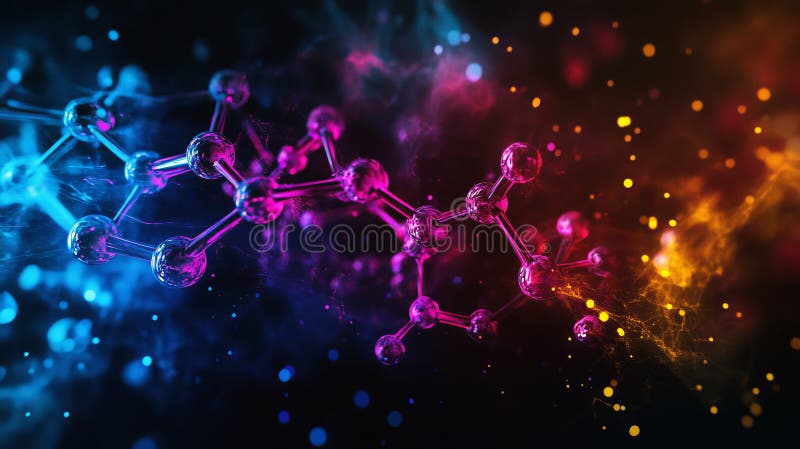 质谱数据分子结构探索的动态抽象表示 向量例证