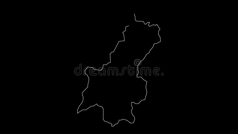 贾纳克普尔省地图尼泊尔轮廓动画 影视素材
