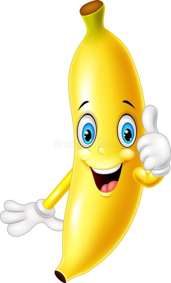 Illustration of Cartoon banana giving thumbs up. Illustration of Cartoon banana giving thumbs up