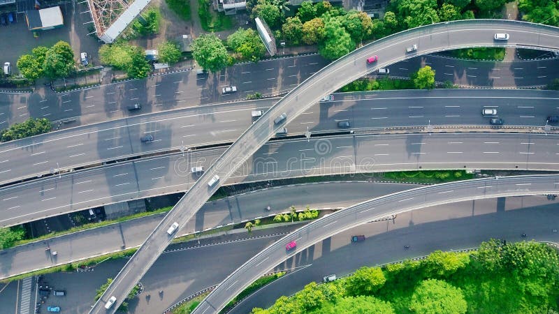跨线桥在市雅加达 免版税库存图片