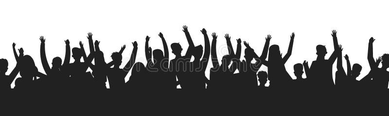 跳舞的人人群剪影 音乐会观众舞会展示阶段阴影等高 传染媒介事件爱好者小组 皇族释放例证