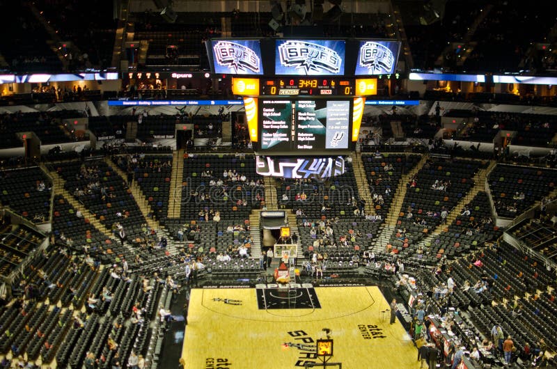 NBA game in AT&T Center in San Antonio Texas. The home team San Antonio vs. Houston Rockets. November 30th 2013. NBA game in AT&T Center in San Antonio Texas. The home team San Antonio vs. Houston Rockets. November 30th 2013