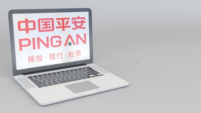 转动的开头和闭合值的膝上型计算机有砰的商标 计算机科技概念性社论4K夹子 库存例证