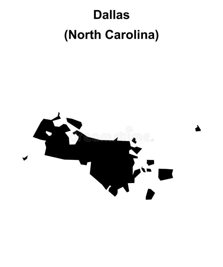 达拉斯大纲地图 皇族释放例证
