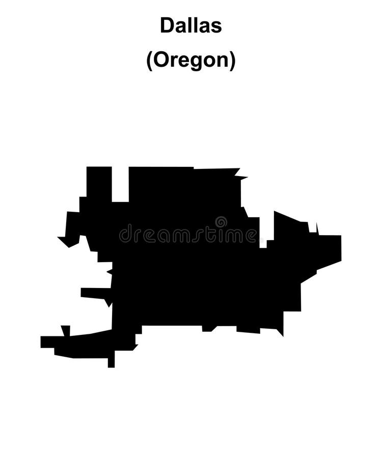 达拉斯轮廓图 向量例证