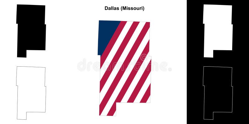 达拉斯轮廓图 库存例证