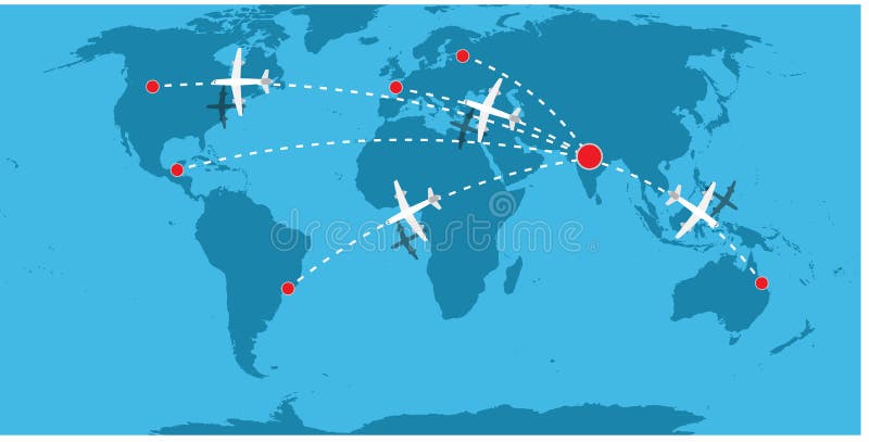运输航空矢量概念插图背景 飞机运输商业货物 喷气式卡车技术旗帜 皇族释放例证 运输航空矢量概念插图背景 飞机运输商业货物 喷气式卡车技术旗帜 皇族释放例证