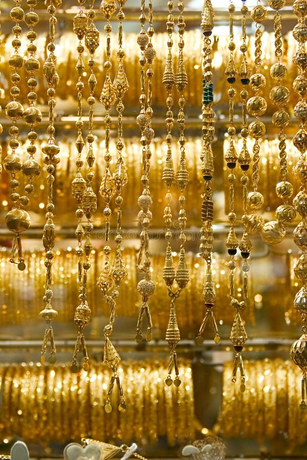 迪拜金项链souq 免版税库存照片
