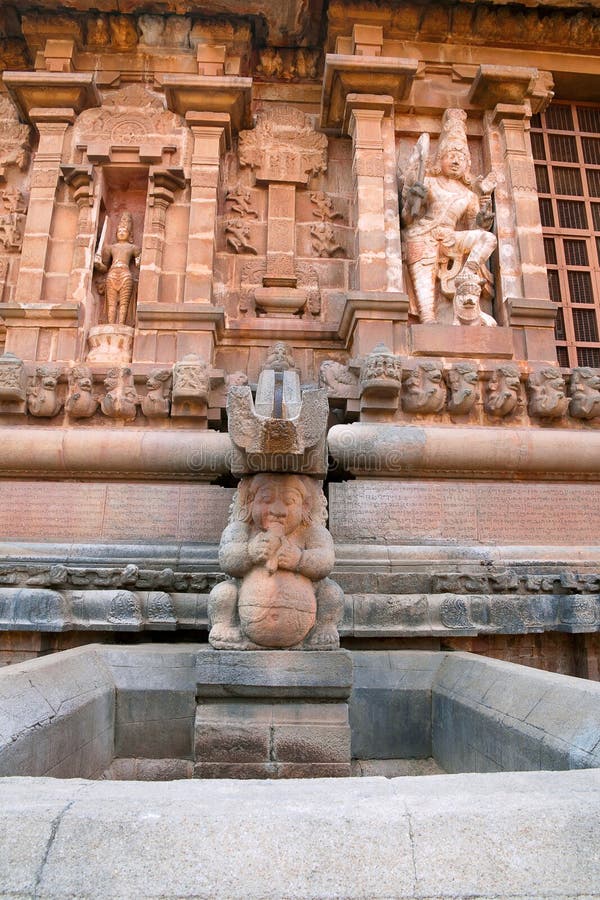 适当位置和雕塑，北墙壁， Brihadisvara寺庙， Tanjore，泰米尔纳德邦