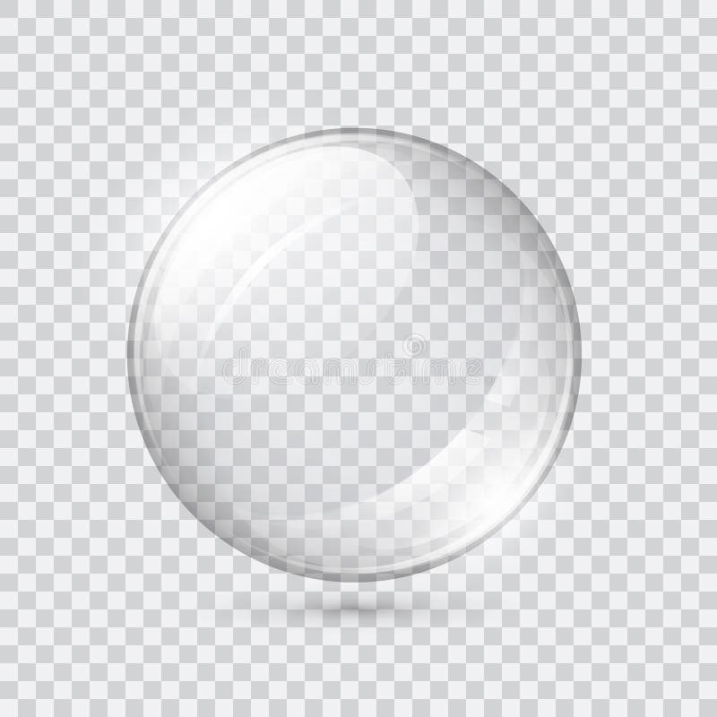 Transparent glass sphere. Vector illustration. Transparent glass sphere. Vector illustration