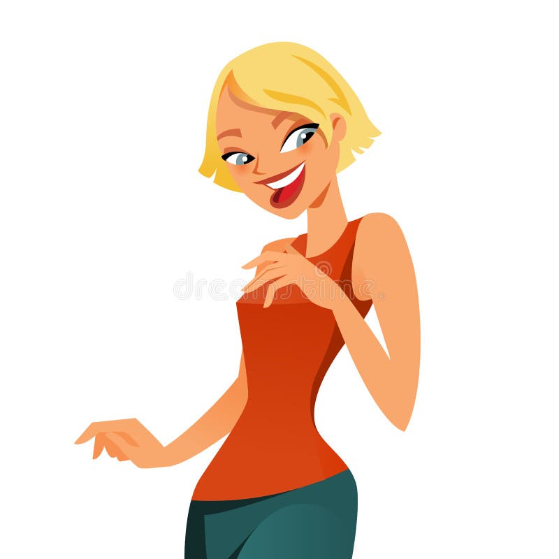 可爱的年轻女子 向量例证