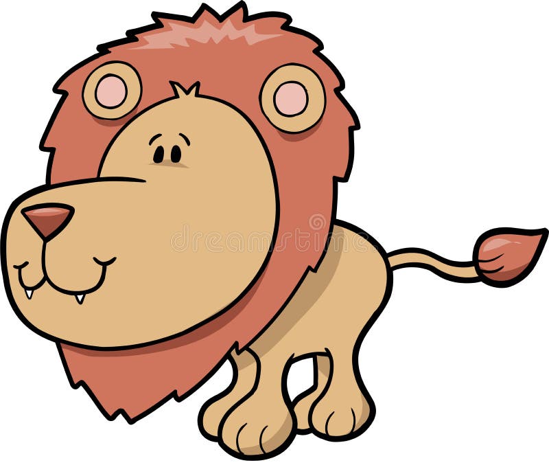 Cute safari Lion Vector Illustration. Cute safari Lion Vector Illustration