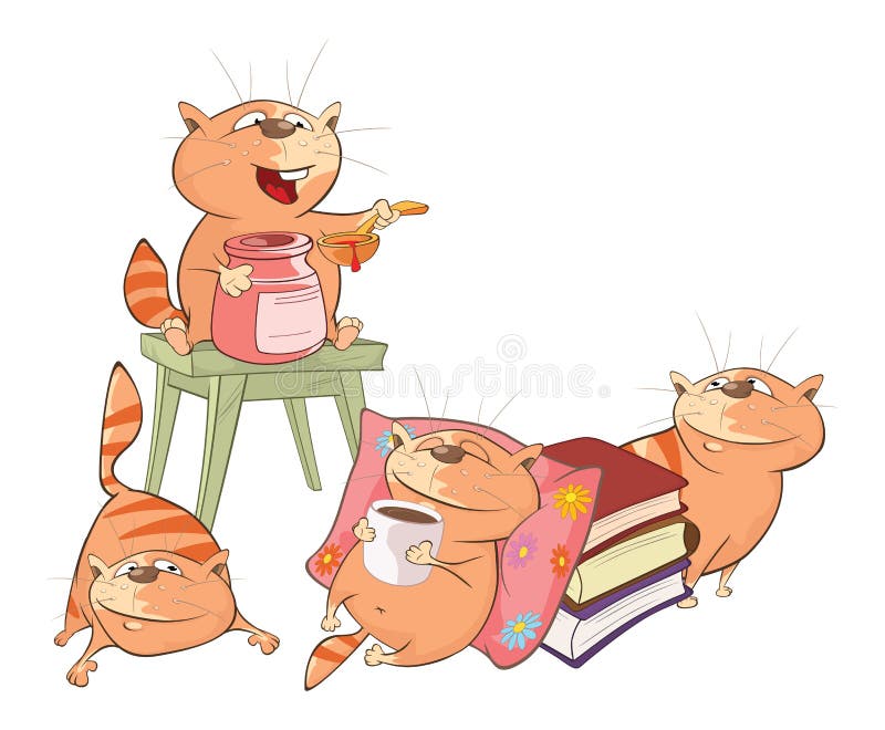 逗人喜爱的猫的例证 背景漫画人物厚颜无耻的逗人喜爱的狗愉快的题头查出微笑白色 库存例证 逗人喜爱的猫的例证 背景漫画人物厚颜无耻的逗人喜爱的狗愉快的题头查出微笑白色 库存例证