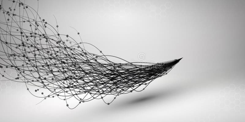 通知 与被连接的线和小点的漩涡 架线的结构 3d概念连接数齿轮机构 背景二进制代码地球电话行星技术 皇族释放例证 通知 与被连接的线和小点的漩涡 架线的结构 3d概念连接数齿轮机构 背景二进制代码地球电话行星技术 皇族释放例证