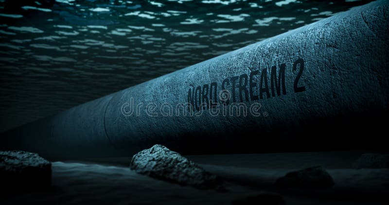 Nord Stream 2 underwater gas pipeline through the Baltic Sea, gas will be transported from Russia to the internal gas market of the European Union. Nord Stream 2 underwater gas pipeline through the Baltic Sea, gas will be transported from Russia to the internal gas market of the European Union