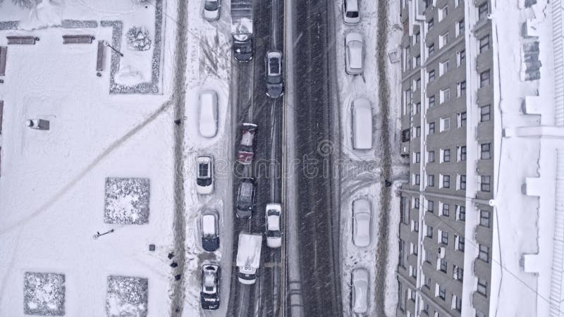 道路交通的雪城街的顶角.