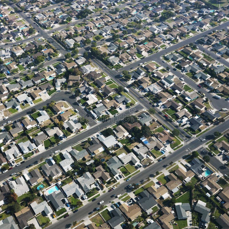 Aerial view of residential urban sprawl in southern California. Aerial view of residential urban sprawl in southern California.