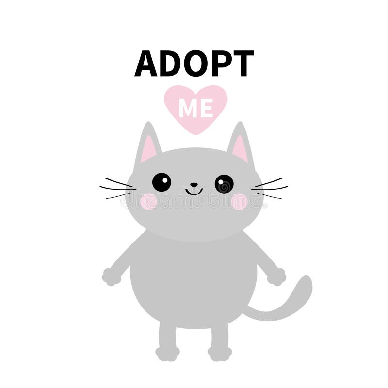 采取我 不要买 灰色猫身分 桃红色重点 宠物收养 Kawaii动物 逗人喜爱的动画片全部赌注字符 滑稽的小小猫 H 库存例证 采取我 不要买 灰色猫身分 桃红色重点 宠物收养 Kawaii动物 逗人喜爱的动画片全部赌注字符 滑稽的小小猫 H 库存例证