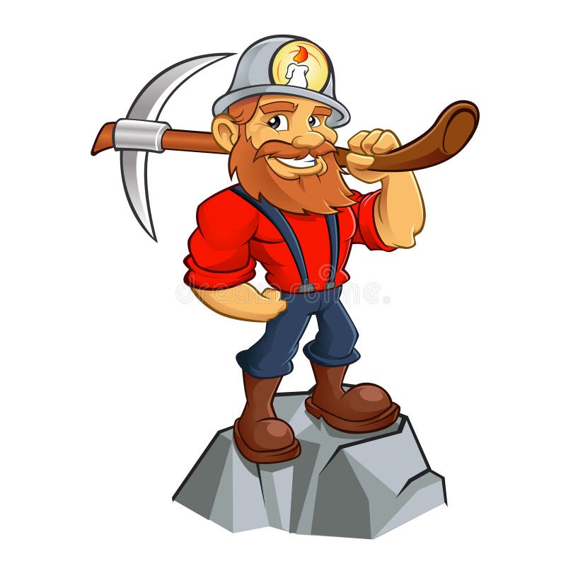 Gold miner cartoon. vector illustration. Gold miner cartoon. vector illustration