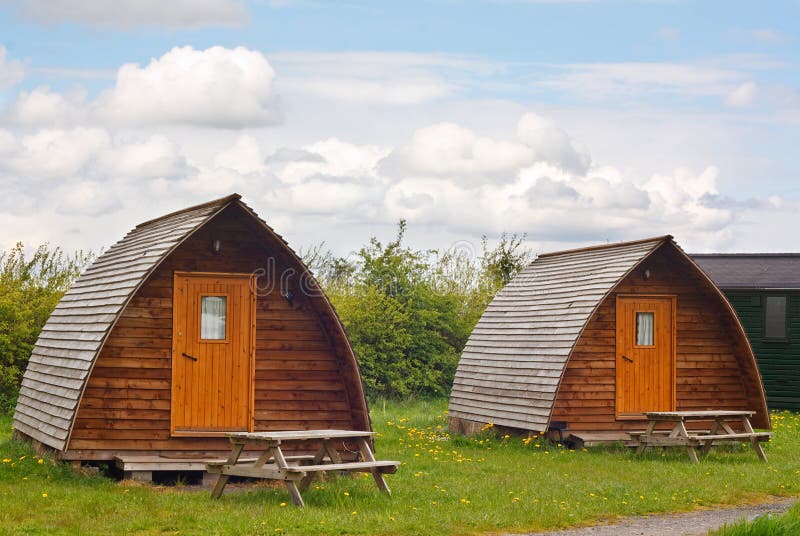 Modern camping tee pees at a european camp site in The Yorkshire Dales National Park. A contemporary trend called glamping, more glamourous than the traditional method with all mod cons. Modern camping tee pees at a european camp site in The Yorkshire Dales National Park. A contemporary trend called glamping, more glamourous than the traditional method with all mod cons.