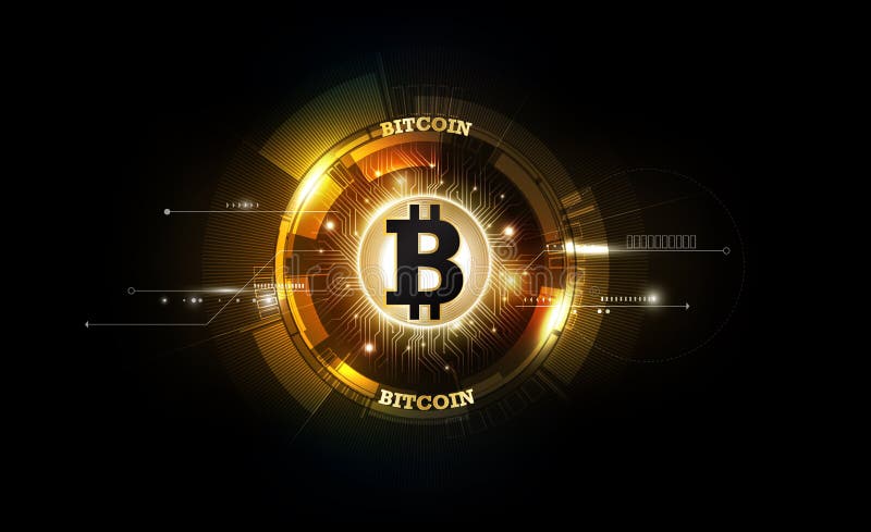 金黄bitcoin数字式货币,未来派数字式金钱,技术全世界网络概念,传染媒介例证 向量例证 金黄bitcoin数字式货币,未来派数字式金钱,技术全世界网络概念,传染媒介例证 向量例证