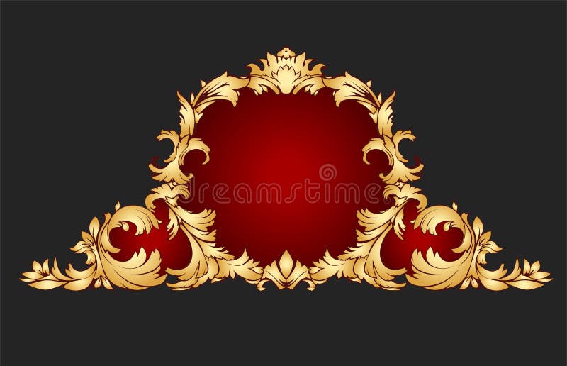 Vector golden frame classical style. Vector golden frame classical style