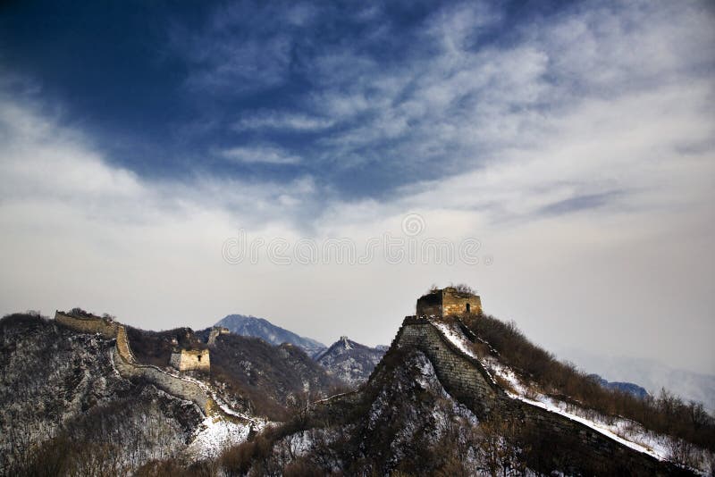 The great wall in winter, beijing, china. The great wall in winter, beijing, china