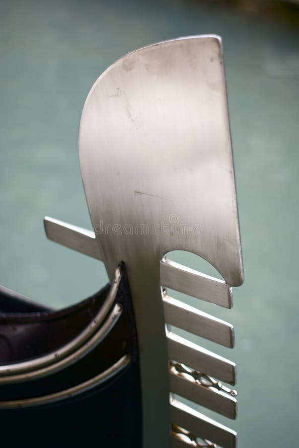 A detail of a Venetian Gondola. A detail of a Venetian Gondola