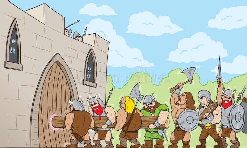 Drawing of a Barbarian Horde. Drawing of a Barbarian Horde