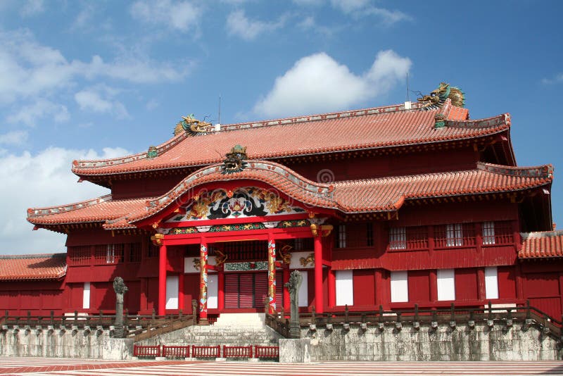 Beautiful Shuri Castle, in Okinawa, Japan, reconstructed after being destroyed during Battle of Okinawa. Beautiful Shuri Castle, in Okinawa, Japan, reconstructed after being destroyed during Battle of Okinawa.