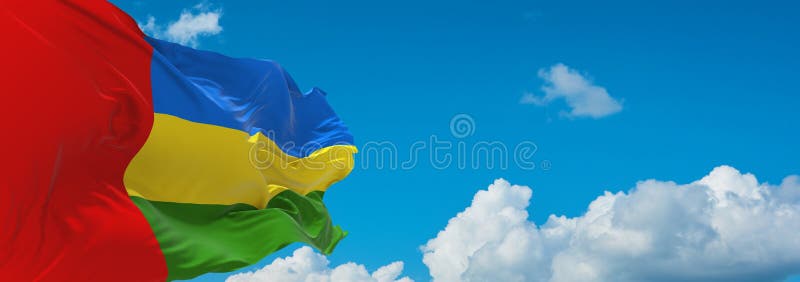 阴天背景下的河岸民族 库存例证