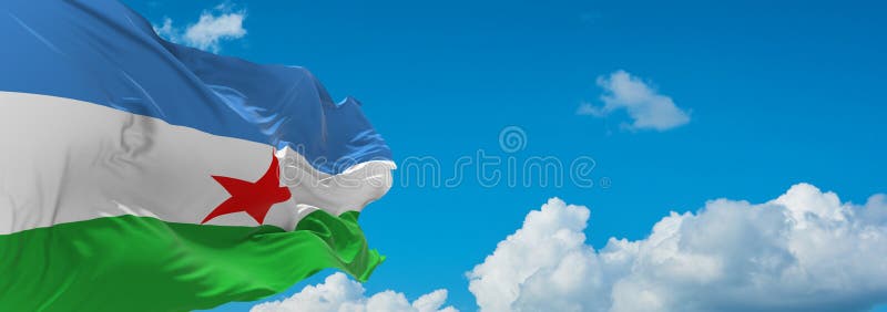 阴天背景下的远地人旗 库存例证