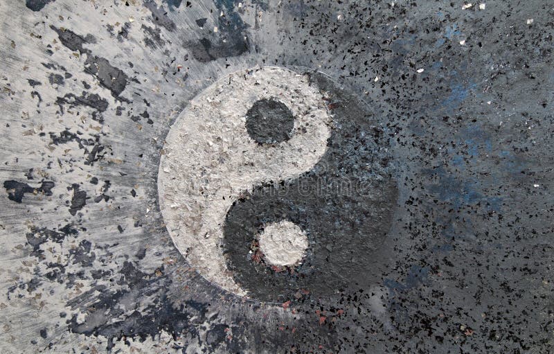 阴阳精神符号脉轮修复彩画手工制作 图库摄影