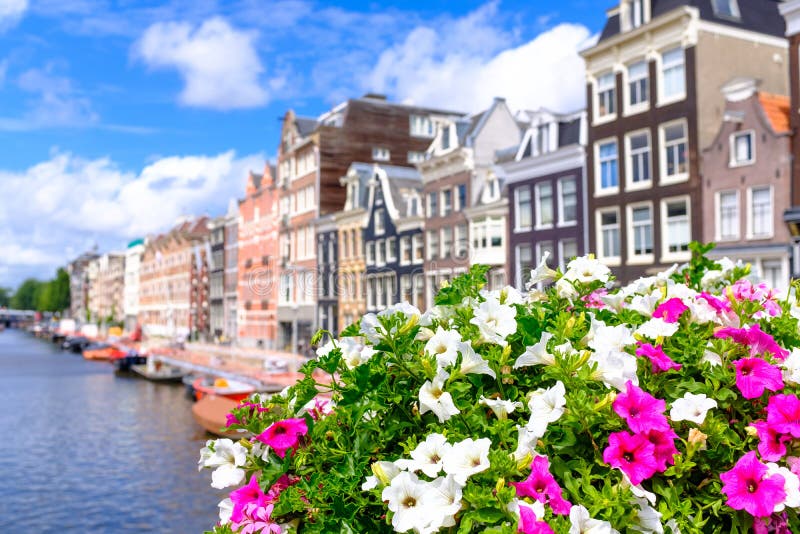 Beautiful narrow canals in the city centre of Amsterdam, Netherlands. Beautiful narrow canals in the city centre of Amsterdam, Netherlands.