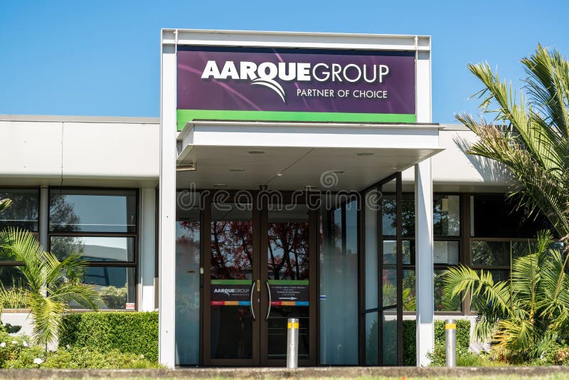 Auckland / New Zealand - January 27 2020: View of Aarque Group office in Henderson. Provider of digital print solutions. Auckland / New Zealand - January 27 2020: View of Aarque Group office in Henderson. Provider of digital print solutions