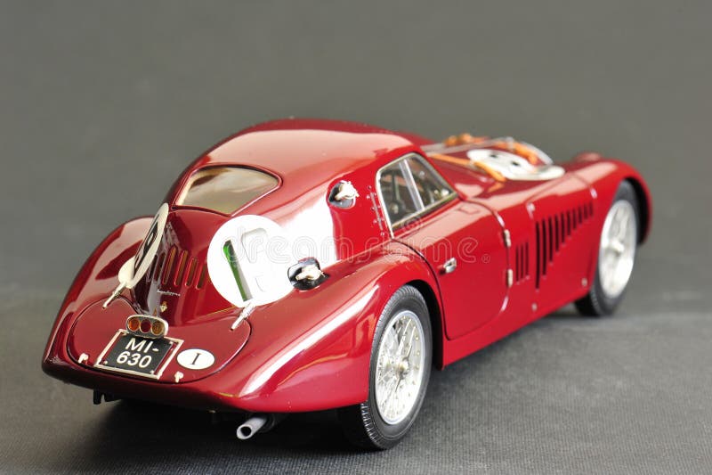 阿尔法・罗密欧8C 2900B #19 24H Frankreich, 1938年-后面正确的看法 库存照片