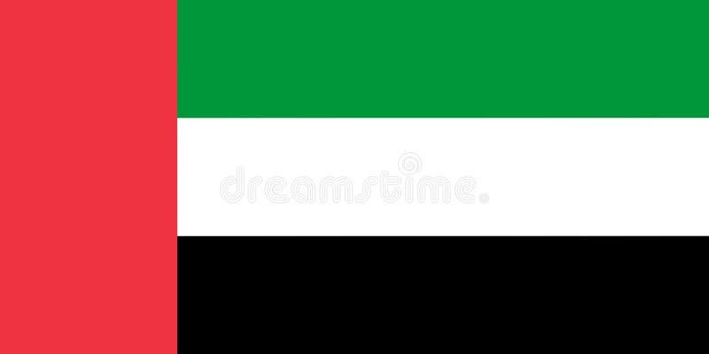 阿拉伯联合酋长国官方国旗插图