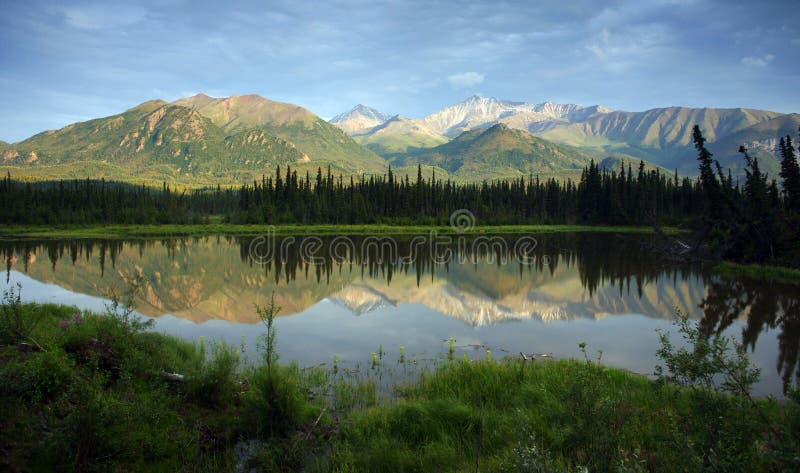Scenic mountain lake in Alaska. Scenic mountain lake in Alaska.