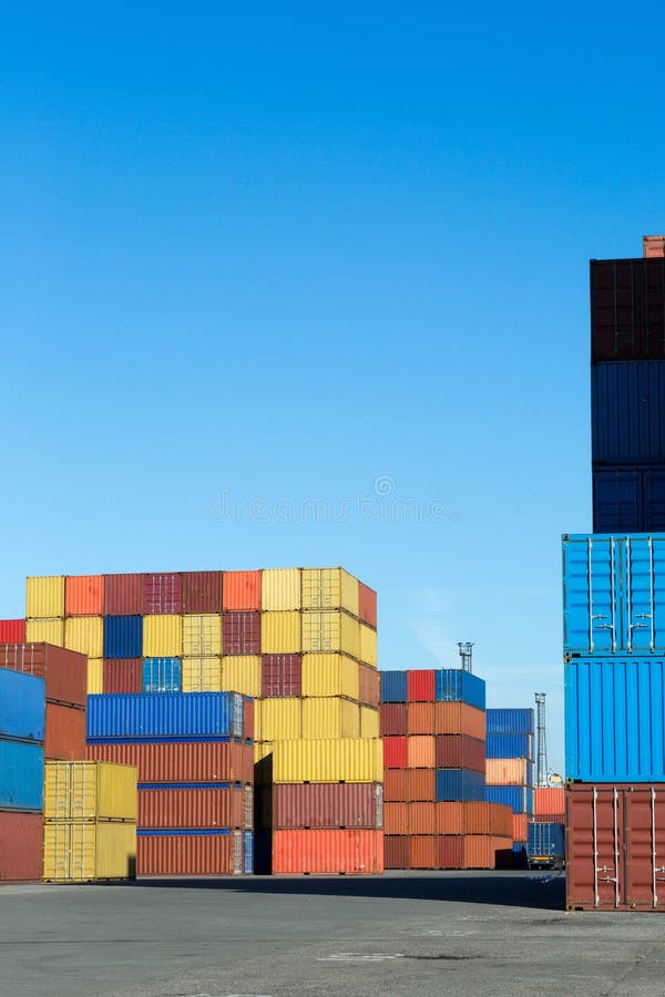 集装箱码头 库存图片