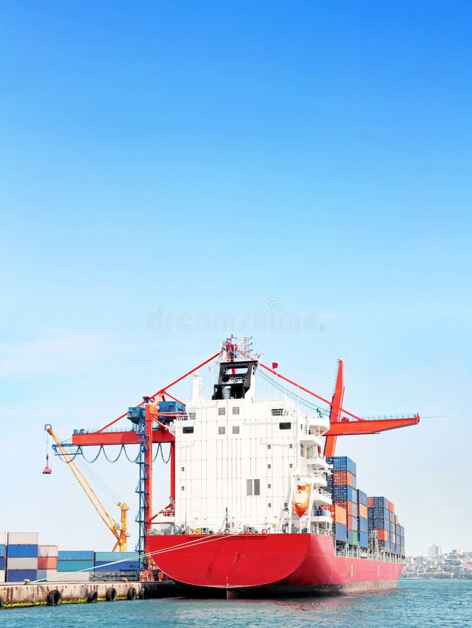 集装箱船 免版税库存照片