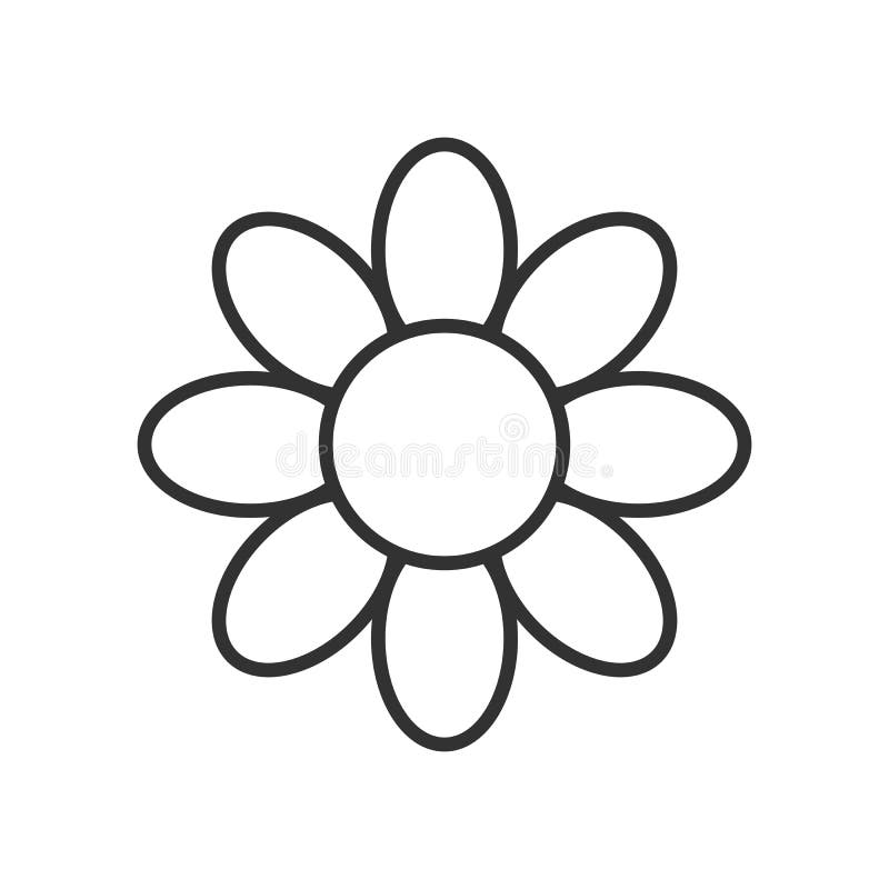雏菊花在白色的概述象 皇族释放例证