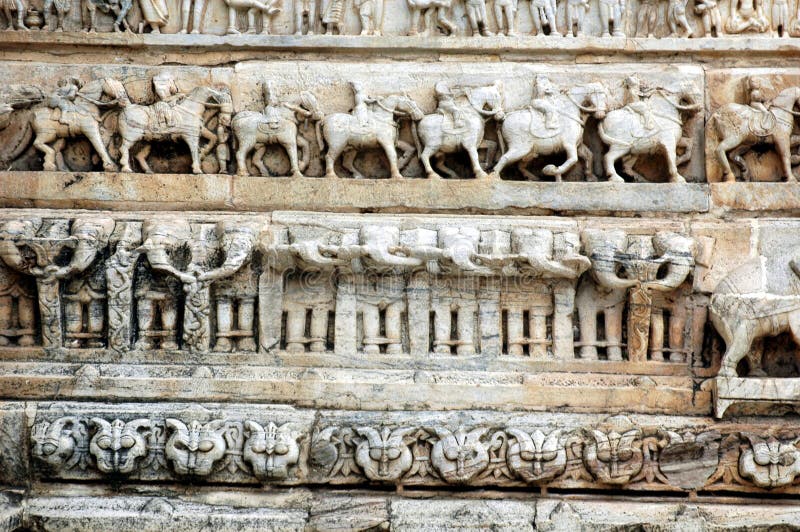雕刻jagdish石寺庙udaipur 库存照片 雕刻jagdish石寺庙udaipur 库存照片