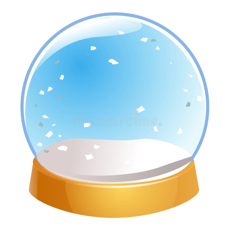 雪在白色背景隔绝的地球空 圣诞节魔术球 Snowglobe例证 在玻璃球的冬天,水晶圆顶集成电路 皇族释放例证 雪在白色背景隔绝的地球空 圣诞节魔术球 Snowglobe例证 在玻璃球的冬天,水晶圆顶集成电路 皇族释放例证